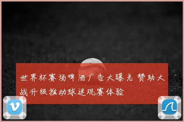 世界杯赛场啤酒广告大曝光 赞助大战升级推动球迷观赛体验